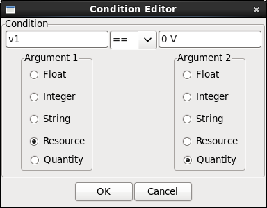 Condition editor.